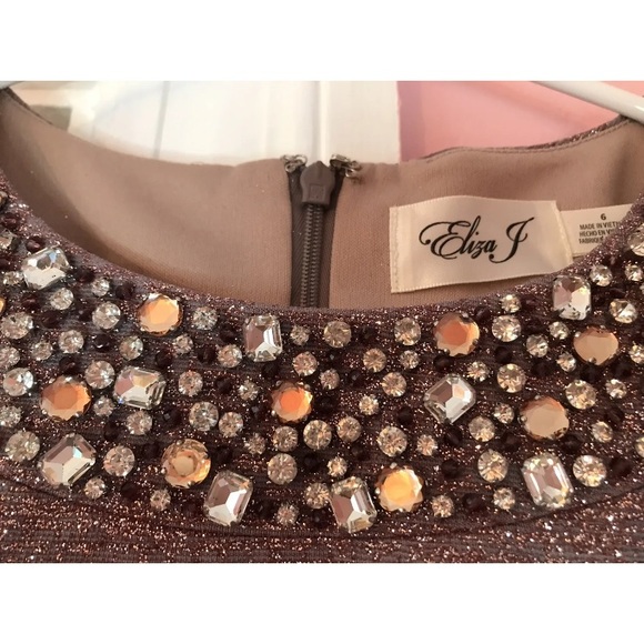 Eliza J Party Cocktail Dress Dusty Pink Size 6 New - Picture 5 of 9